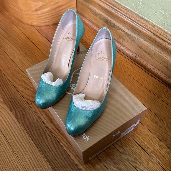 Christian Louboutin - Simple Pumps SL522 Blue US 8.5 - Picture 1 of 8